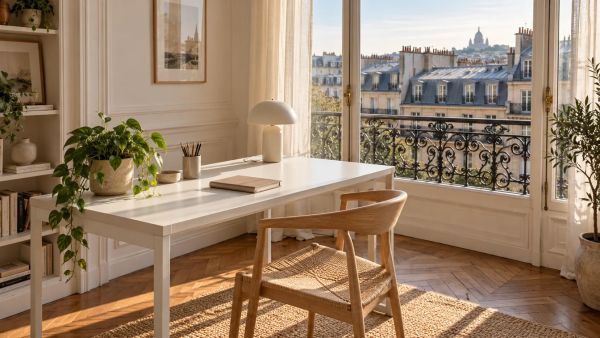 Pourquoi un bureau blanc illumine votre espace: nos conseils
